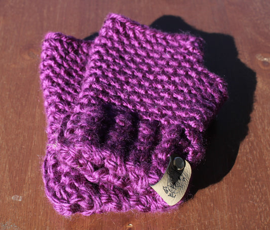 Fingerless Gloves Plum