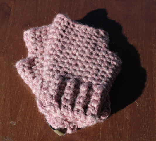 Fingerless Gloves Dusty Rose