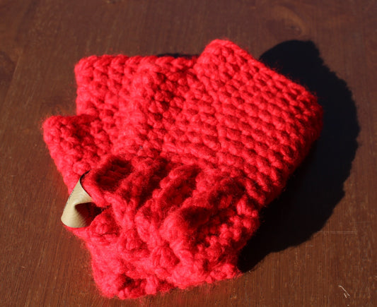 Fingerless Gloves Red