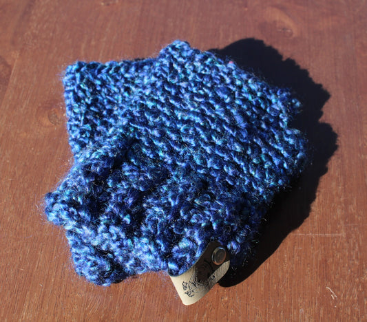 Fingerless Gloves Blue